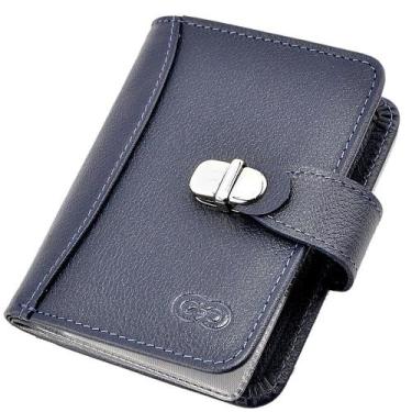 Imagem de Carteira Feminina Lene em Couro 1051 Galvani., Azul