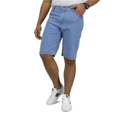 Imagem de Bermuda Jeans Masculina - Almix, 46, Claro