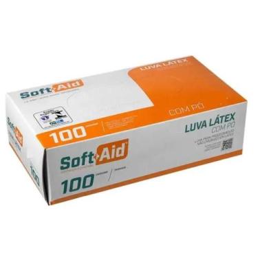 Imagem de Luva de Látex para Procedimento P - 100 Unidades - Soft Aid - Bompack