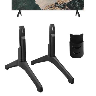 Imagem de Suporte base de TV para pernas de TV Samsung, substituição para TV LED Samsung 50 55 58 polegadas - UN50TU7000 UN55TU7000 UN58TU7000 UN58TU7000FXZA UN55TU7000FXZA UN50TU7000FXZA BN96-50859A com Suporte para Romote