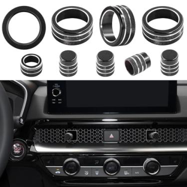 Imagem de LOCOY Tampa de botão de ventilação para Honda Civic 11ª geração de acessórios 2022 2023 2024, para Honda CRV 2023 2024 Tampa de botão de controle de ventilação, acabamento de alavanca de ventilação