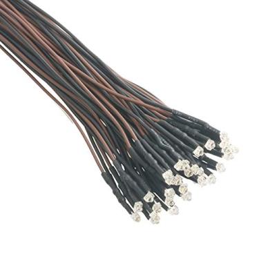 Imagem de EDGELEC 30 peças de luzes LED brancas quentes de 12 Volts, 1,8 mm, diodos pré-conectados, 20 cm, DC 12 V, luz de LED, lentes transparentes, pequenas lâmpadas de LED