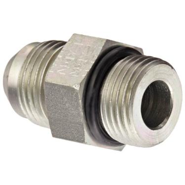 Imagem de Eaton Weatherhead C5315X8 Aço Carbono SAE 37 Graus (JIC) Flare-Twin Fitting, Adaptador, 1/5.1 cm Rosca Reta O-Ring Boss x 1/5.1 cm JIC Macho
