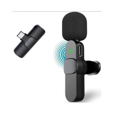 Imagem de Microfone Lapela Sem Fio Compativel Android Usb C Tipo C - BK12