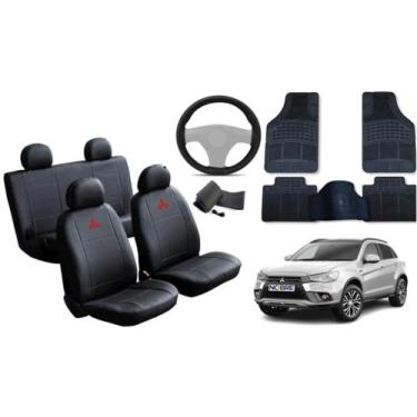 Imagem de Kit Capa ASX 2018 a 2021 + Tapete + Capa de Volante: Para Seu Carro Fi