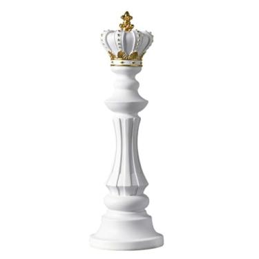 Imagem de NATEFEMIN Estatueta de xadrez, ornamentos de xadrez, decoração de mesa para casa