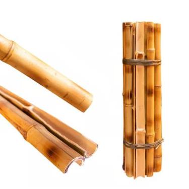 Imagem de Tutor Bambu Queimado Rachado Identificado 36 Unidades 120cm - AMK - Ja