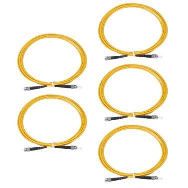 Imagem de Cabo de Fibra óptica 5PCS ST a ST 3 Metros de Extensão de Fibra óptica Cabos de Rede de Sistemas de Rede Cabo de Internet Sem Halogênio Revestimento LSZH Cabo de Extensão de Fibra