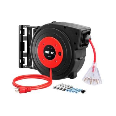 Imagem de Carretel de cabo de extensão retrátil DEWENWILS 40 pés 12/3C SJTOW