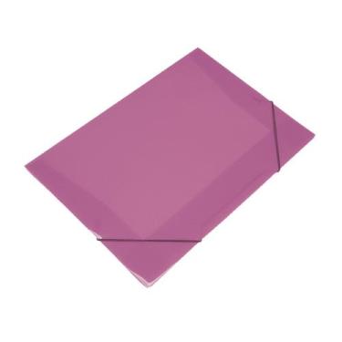 Imagem de Kit Pasta Documentos A4 Oficio Aba Elastico Polibras 10 Und, Rosa