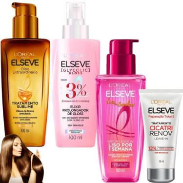 Imagem de Kit Elseve Óleo Extraordinário Sérum Liso dos Sonhos Leave In Cicatri 