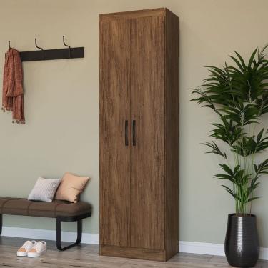 Imagem de Armário Multiuso Ibiza 2 Portas 4 Prateleiras 4099 Castanho - Doripel Móveis