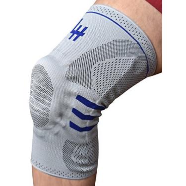 Imagem de Joelheira de alívio ativo da Lifehapps – Joelheira com suporte de patela, manga de compressão com estabilizadores laterais para artrite nas articulações, lágrimas de menisco, ACL, lesões MCL, exercício, corrida, Cinza, XXX-Large