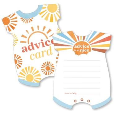 Imagem de Big Dot of Happiness Here Comes The Son Baby Shower Advice Card Game, Boy Boho Baby Shower Wish Card Activities - Conjunto de 20