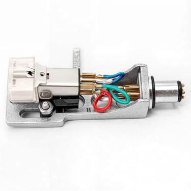 Imagem de Suporte de cabeça prata com cartucho AT3600 e substituição de agulha Stylus cônica para Stanton STR8 20, STR8 30, STR8 50, STR8 80, STR8 90, STR8 100, STR8 150 toca-discos