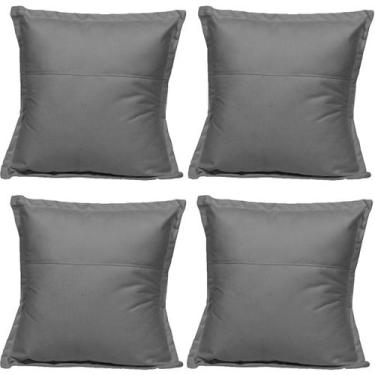 Imagem de Kit 4 Almofadas Cheias para sofá Sala Quarto decorativa 42,5x42,5 Sued