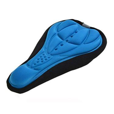 Imagem de Capa para selim em GEL 3D para bicicleta banco de bike spinning ergometrica azul