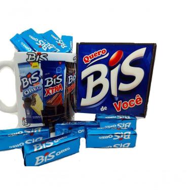 Imagem de Kit Presente Quero Bis Com Você Com Caixa, Caneca E Chocolates