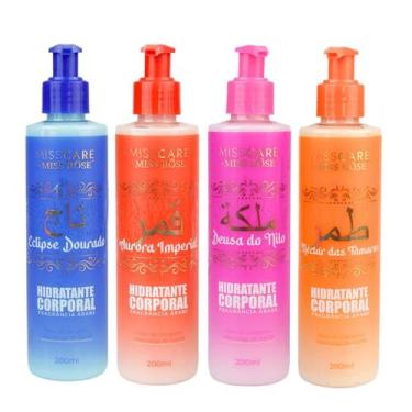 Imagem de Kit 4 Un Cremes Hidratantes Aroma Inspiração Árabe Miss Rôse