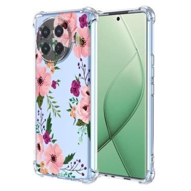 Imagem de RRXSYXL Capa para Tecno Spark 20 Pro Plus 4G com estampa floral transparente, capa macia à prova de choque para Tecno Spark 20 Pro Plus 4G, flor de cerejeira