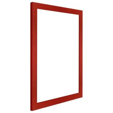 Imagem de Armação de Moldura Lisa Para Quadros e Placas Decorativas Revestida - 2x1 Cor:VERMELHO;Tamanho:15X21 CM