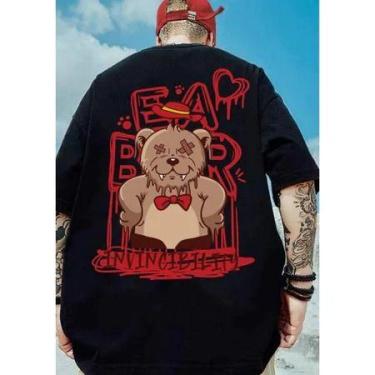 Imagem de Camiseta Urso Chapéu Gravata Moda de Rua Streetwear Novo! - loja dinka