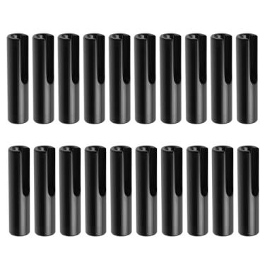 Imagem de Pastlla Kit de ferragens para trilhos de cabo de metal preto, âncora invisível de aço inoxidável 316, encaixe em acessórios de corda de fio de 0,9 cm com pino de canto de escada ajustável e poste de