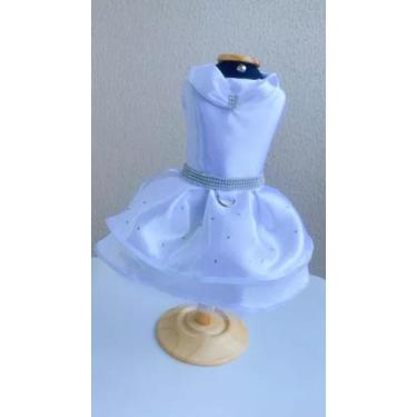 Imagem de Vestido Pet Noiva Luxo - Casamento - Gato Ou Cachorro - SETE TONS DE P