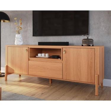 Imagem de Rack para TV 70" Gliss Lukaliam Móveis 1,83m com 1 Gaveta e 2 Portas