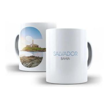 Imagem de Caneca Porcelana Salvador Bahia Cidades Turísticas Presente - Villa Ca