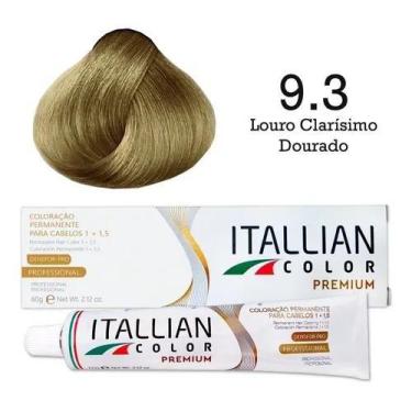 Imagem de Coloração 9.3 Louro Claríssimo Dourado  Itallian Color