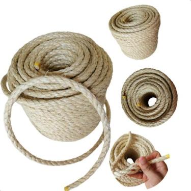 Imagem de Corda Sisal 10mm C/ 50mts Artesanato Arranhador Gato - Sisal Nordeste