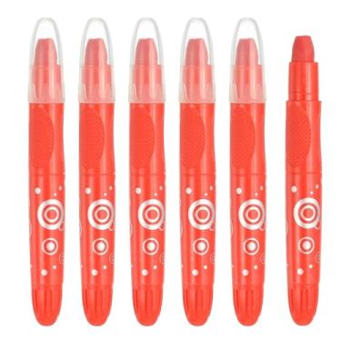 Imagem de PATIKIL Giz de cera de gel aquarela, 6 peças de giz de cera laváveis para colorir, desenhar, pintar, vermelhão (5,2 x 0,59)