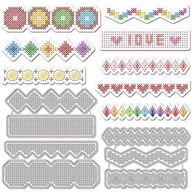 Imagem de GLOBLELAND Matrizes de corte de costura para scrapbooking faça você mesmo, metal, costura, renda, molde de estêncil, para fazer cartões de papel, decoração, álbum, artesanato, decoração