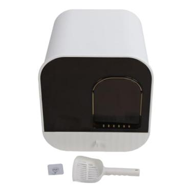 Imagem de Caixa de areia de gato fechada de Vomeko, Capuz C na panela de ninhada, controle de odor, banheiro de gato do tipo gaveta, com colher de ninhada (Branco)