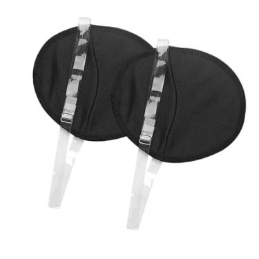 Imagem de Kokiya Protetor de axila 2 peças, lavável, invisível, reutilizável, para homens e mulheres, respirável, absorvente de suor nas axilas, Preto