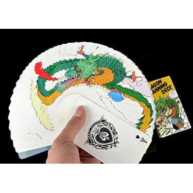 Imagem de SUMAG Dragon Fanning Deck Magic Tricks Manipulation 4 Color Dragon Fanning Deck Magic Close Up Gimmick Fun Visual Unusual Card Deck