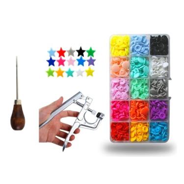 Imagem de Kit Completo de Botões de Pressão Rita Estrela 12mm + Alicate com Matrizes + Furador Agulhão Marron – Lanmax Ideal Para Roupas De Bebê, Peças Infantis, Patchwork, Acessórios E Scrapbooking