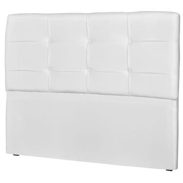 Imagem de Cabeceira Casal 195Cm London Corino Branco - Js Móveis