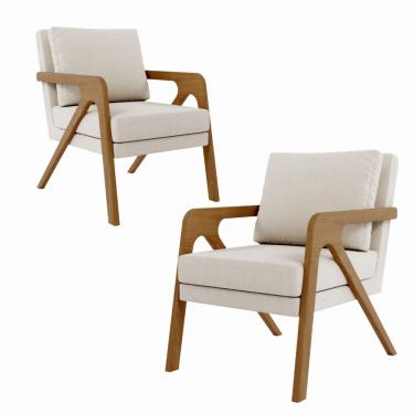 Imagem de Kit 2 Poltrona Decorativa Sala de Estar Escritório Yumi