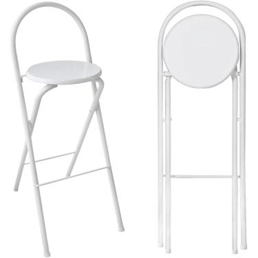 Imagem de Bancos de bar de café da manhã com barra traseira para bancos de barestas de barestas de barras de barras de assento 60cm/65cm/70cm/75cmolpletable bancos de barra para adultos Capacidade de