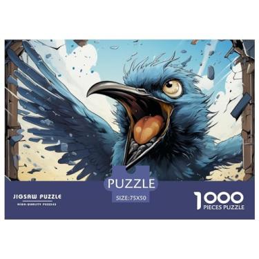 Imagem de Pássaro Adultos Divertido 1000 Peças Animal 3D Quebra-cabeça Decoração de Casa Brinquedo Alívio do Estresse Brinquedo Intelectual Jogo Educacional Desafio Educacional 1000 peças (75 x 50 cm)