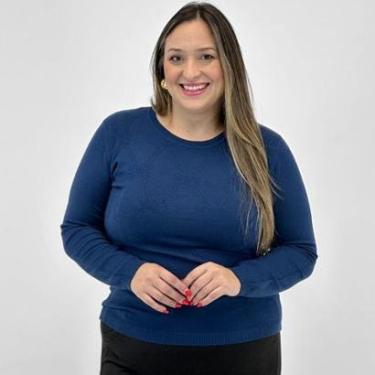 Imagem de Blusa de Lã City Lady Plus Size Gola Redonda Feminina-Feminino