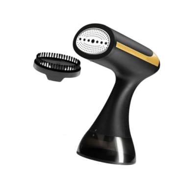 Imagem de Fenteer Vaporizador de roupas portátil leve compacto tanque de água de 300 ml para roupas, tecidos profissional para escritório casa viagem, Preto