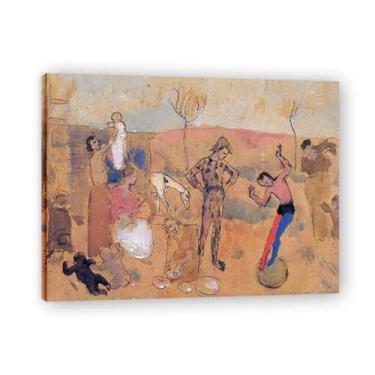 Imagem de Family Of Jugglers Diego Rivera Murals – Arte de realismo socialista mexicano, muralista do século 1018, coleção clássica do museu de Nova York para decoração de casa 20 x 26 cm