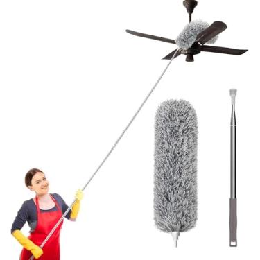 Imagem de KIT 2 Espanador de Pó Extensível com até 2,80 Metros de Microfibra com Cabo de Aço Inoxidável e Ajustável Haste Flexível Retrátil Limpeza de Áreas Altas e Locais Difíceis - Linha Premium - DM SHOPP