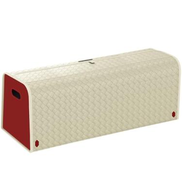 Imagem de GMQ Organizador de porta-malas de carro de couro para SUV, organizadores de carro e armazenamento com armazenamento dobrável, grande capacidade para SUV, caminhão, MPV (29,5 × 13 × 12,5 polegadas)