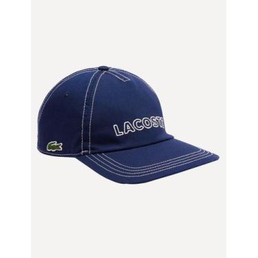 Imagem de Boné Lacoste Heritage Branded Cotton Cap Azul Marinho, UN
