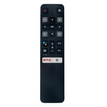 Imagem de Controle remoto de voz de substituição 06-BTZNYY-LRC802V RC802V FUR6 compatível com TCL TV 50A527 32A325 32S334 55A527 43A423 32S6500 32S6500S 32S6800 32S6800 800S 3 2S6510S 32S615 32S60A 32S65A