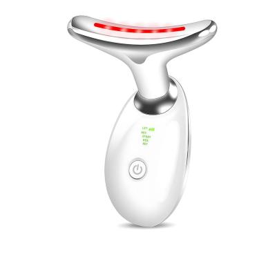 Imagem de Aparelho Tratamento Facial Led Terapia 3 Cores Lift Fototerapia Massageador Rosto Estética Branco